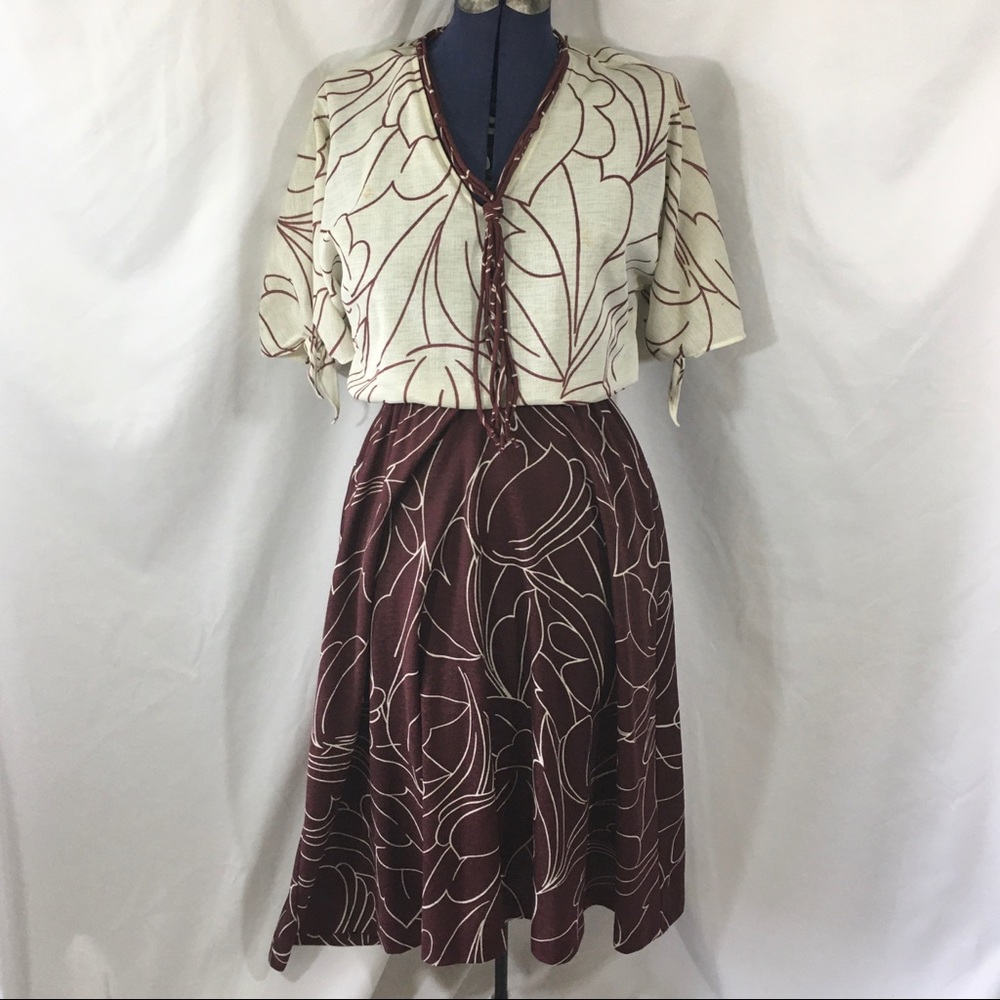 Vintage 70’s Midi Dress short sleeve summer